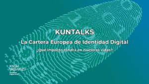 Fotograma del KUNTALKS «La Cartera Europea de Identidad Digital: ¿qué impacto tendrá en nuestras vidas?», con Ignacio Alamillo Domingo